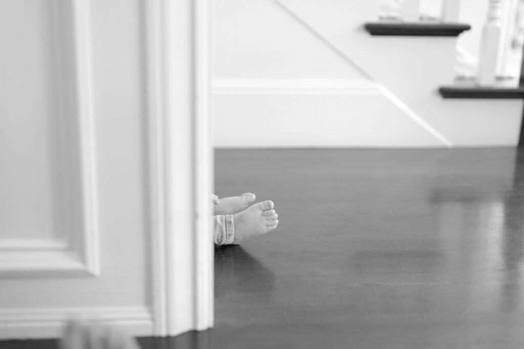 Adorable baby feet photographed by a Palo Alto family photographer.