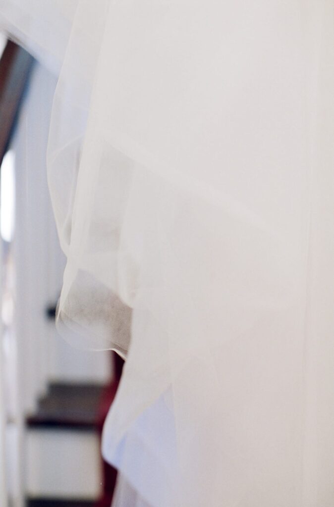 White wedding gown fabric