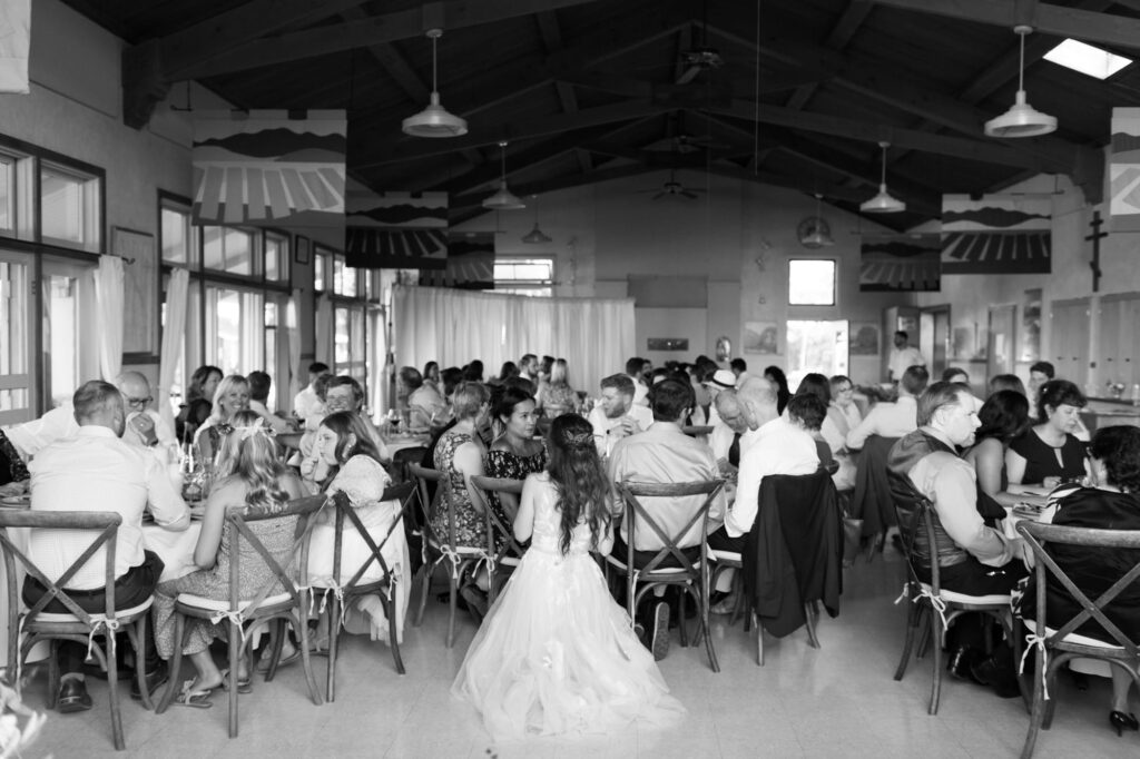 Dining area at the wedding venue.