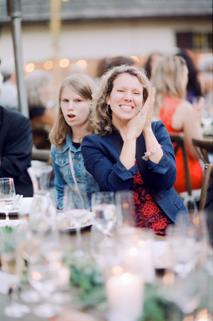 Female guests at a Piedmont wedding reception party.