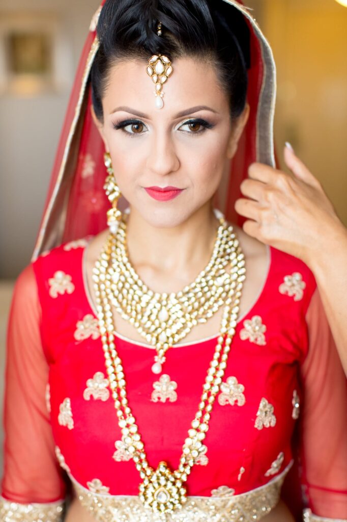 Indian bride wedding attire in the US.