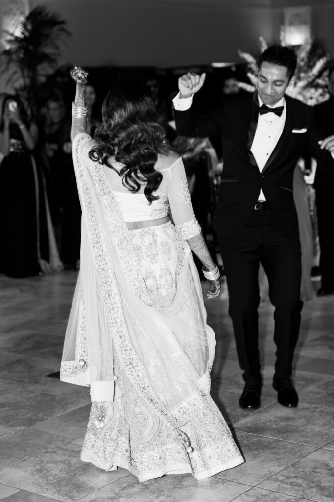 Bride and groom celebrate their union at Casa Real Ruby Hill Winery with a dance.