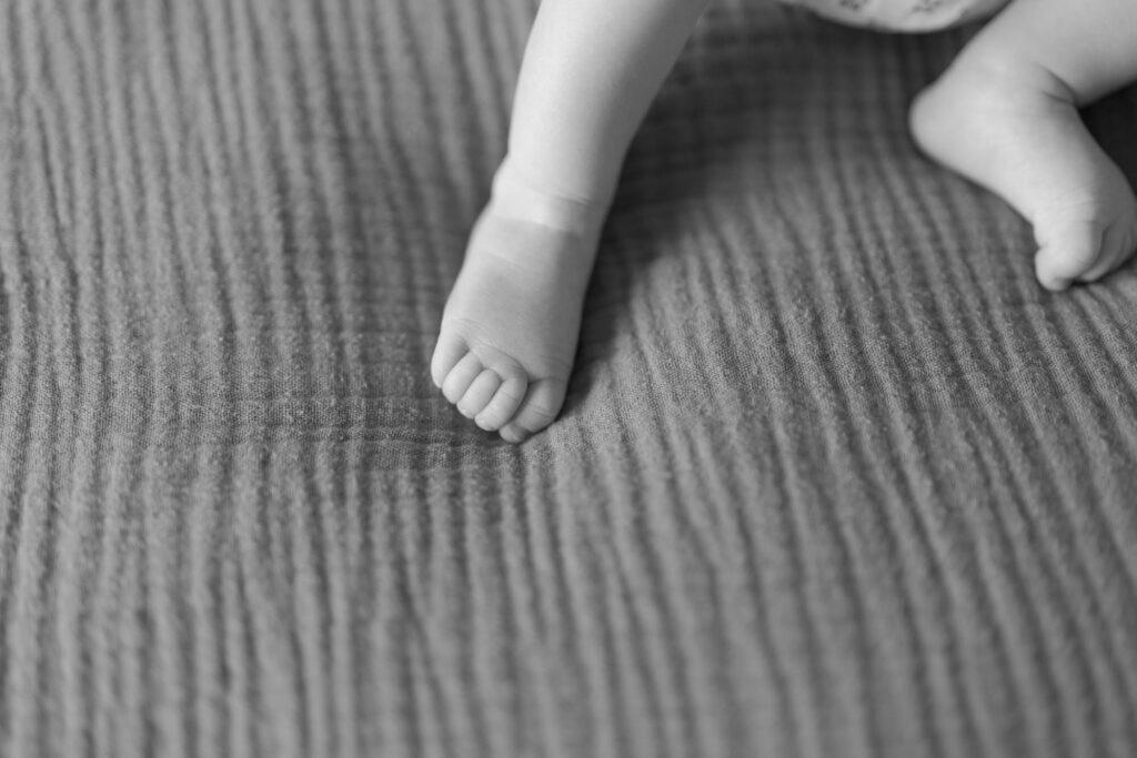 Adorable little baby feet.