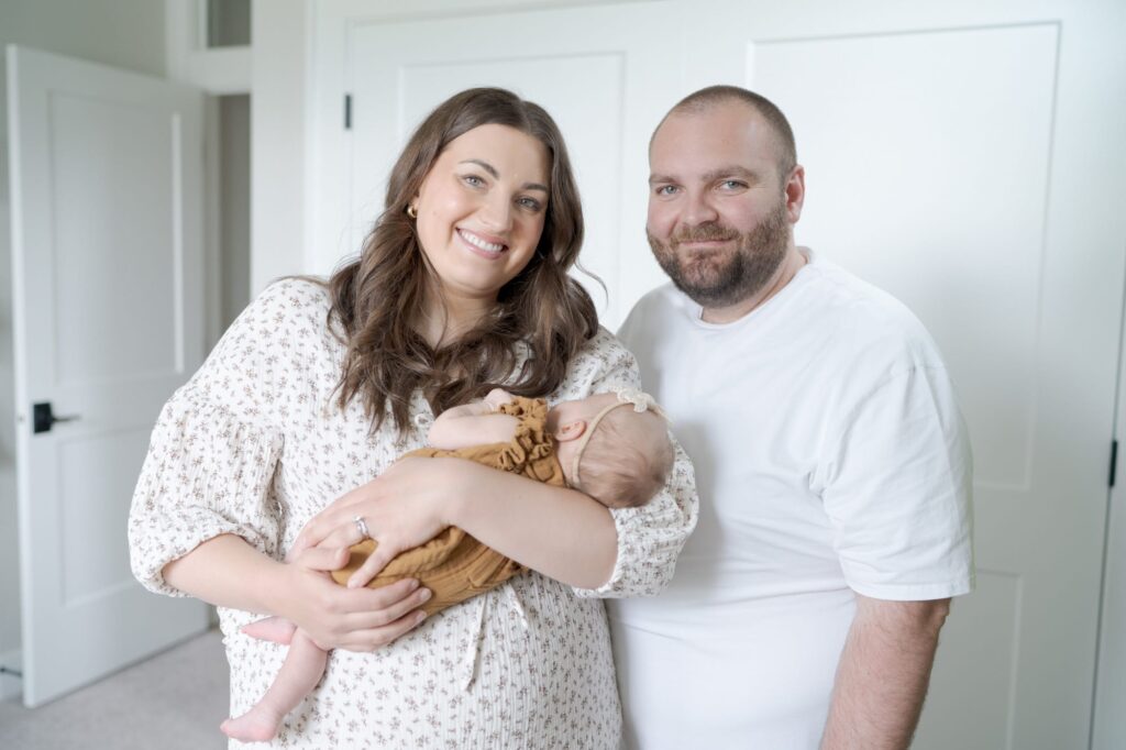 Baby and parents portrait