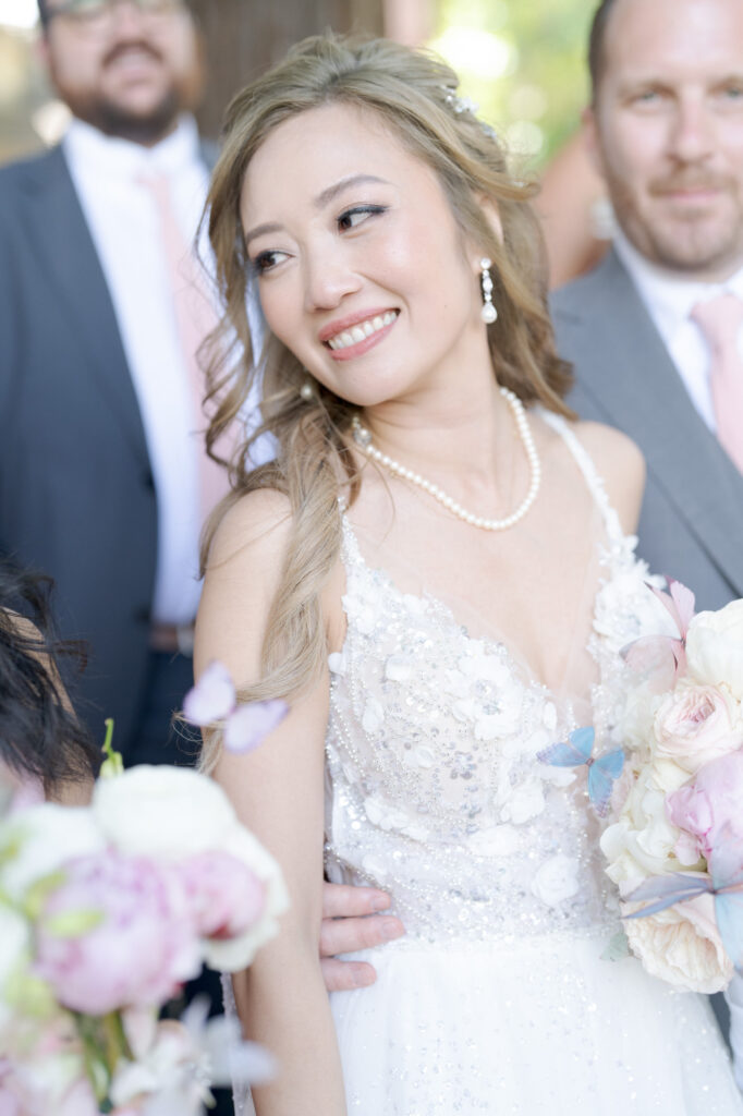 Beautiful bride at her wedding.