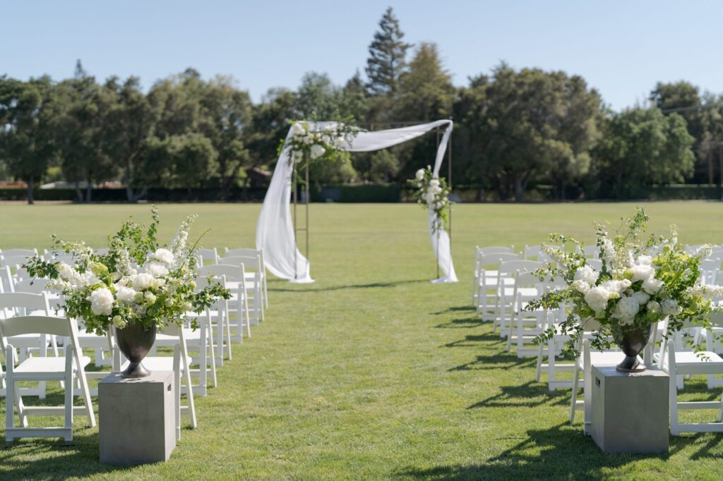 Wedding officiation ceremony venue at Menlo Circus Club.