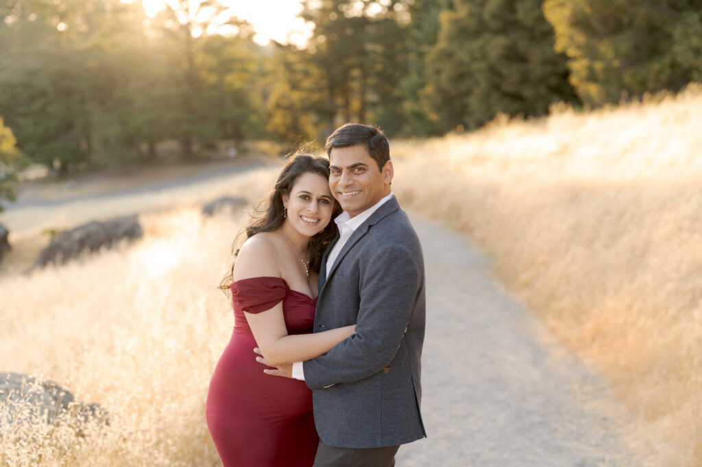 Maternity photoshoot outfit ideas for expecting mothers.