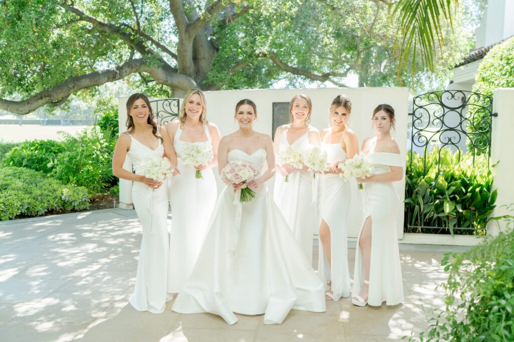 Gorgeous bride and her radiant bridesmaids photographed by Robin Jolin.