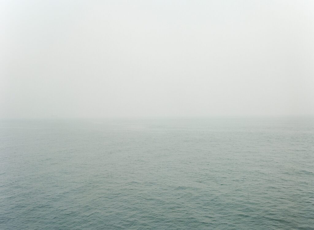 Pacific Ocean on a foggy day.